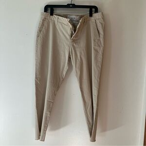 Frank & Eileen Wicklow Khaki Chino Pants Relaxed Cropped Minimalist Preppy